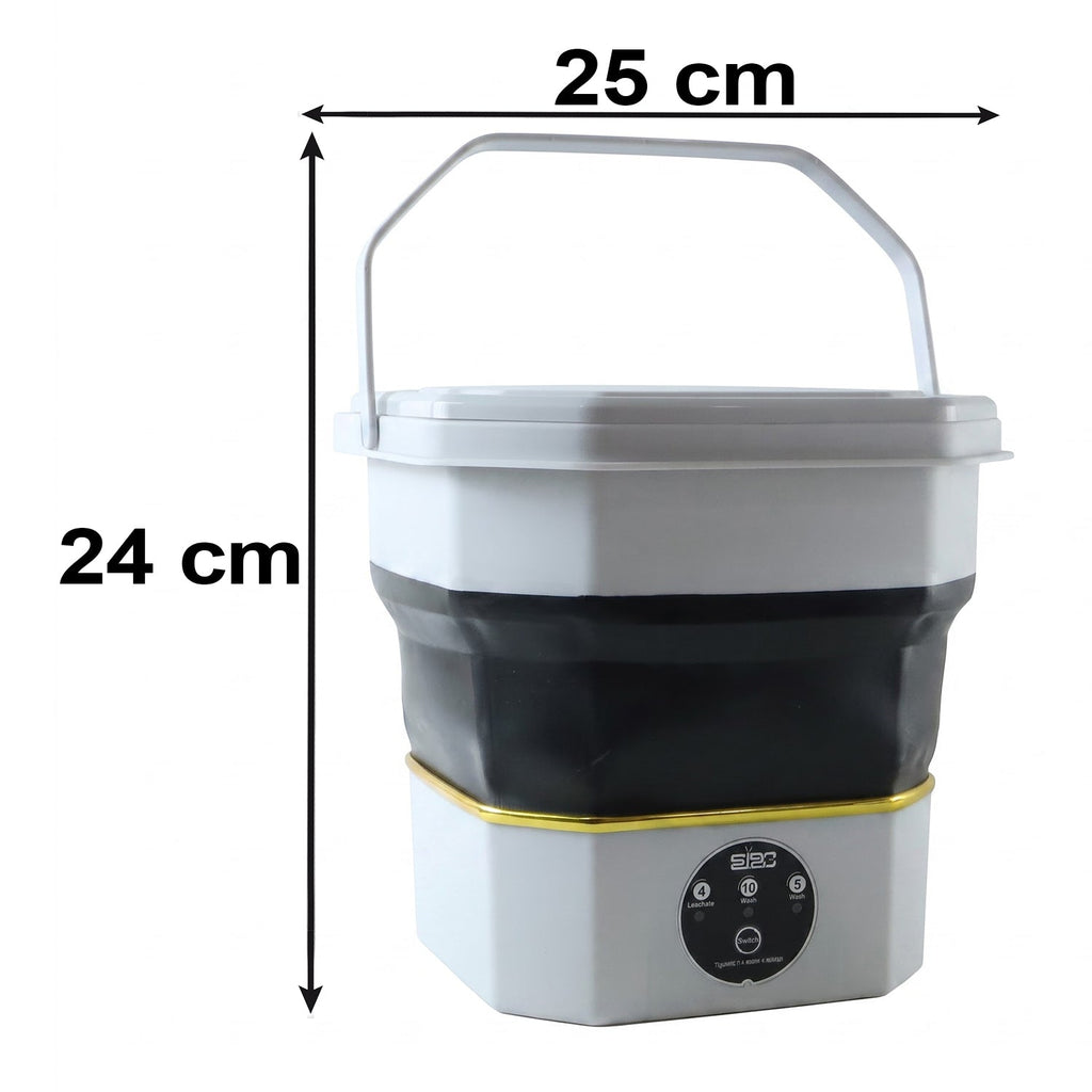 Mini Electric Folding Washing Machine For Small Clothes And Travel Laundry (1 Pc)