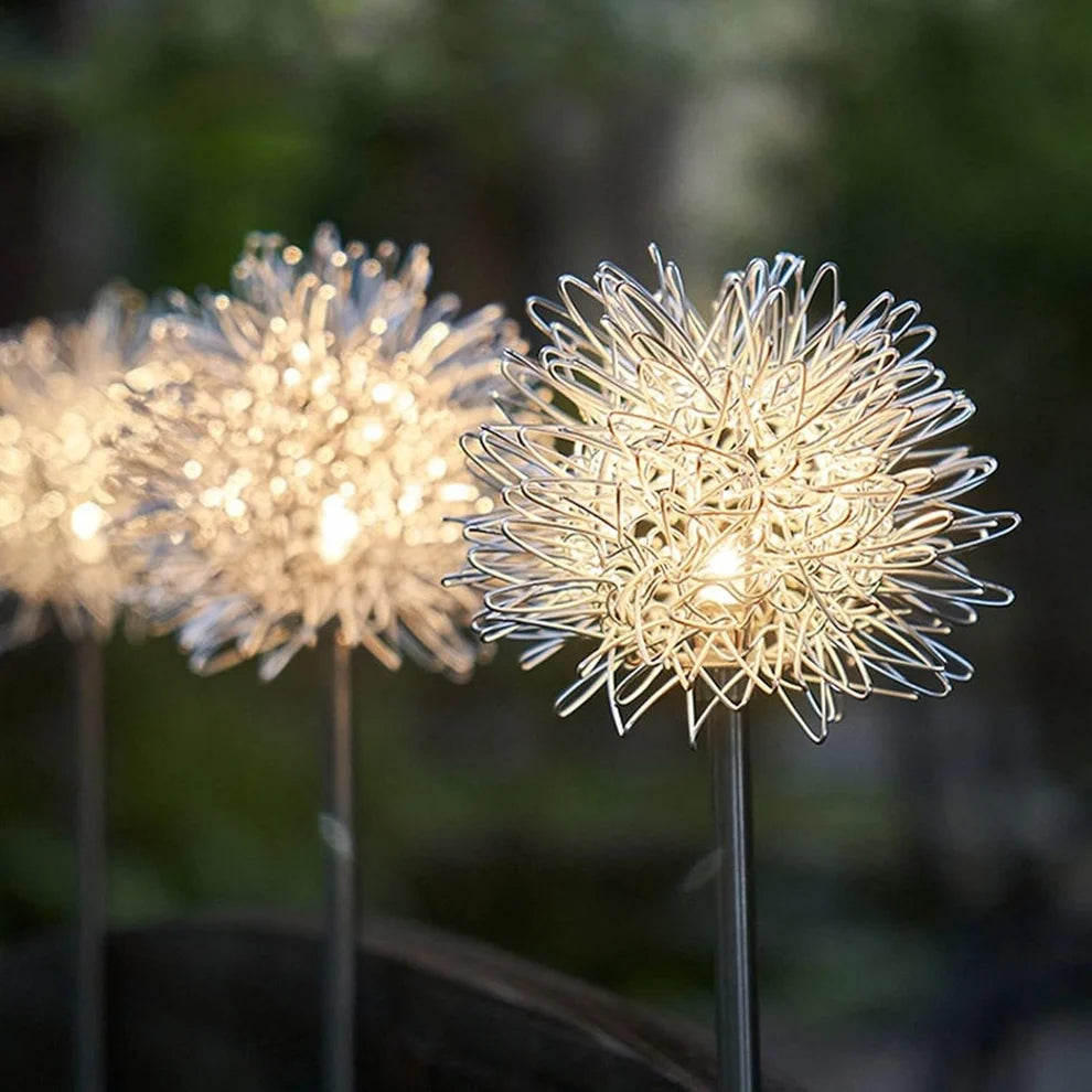 Solar Powered Dandelion Garden Lights – 2 Pc Multicolor LEDs