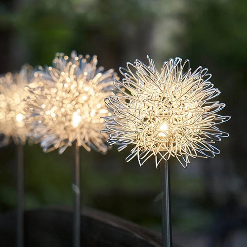 Solar Powered Dandelion Garden Lights – 2 Pc Multicolor LEDs